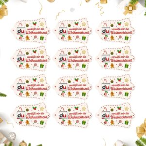 Pack of 12 Christmas Gifts Small Items, Felt Chocolate Bar Sleeves 15 x 10 cm, Small Christmas Gifts for Colleagues, Small Gifts for Colleagues, Employees, Christmas Gifts without Chocolate