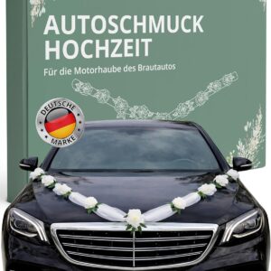 HOCHZEITSHELD Car Decoration Wedding Bonnet as Car Decoration for Bridal Car