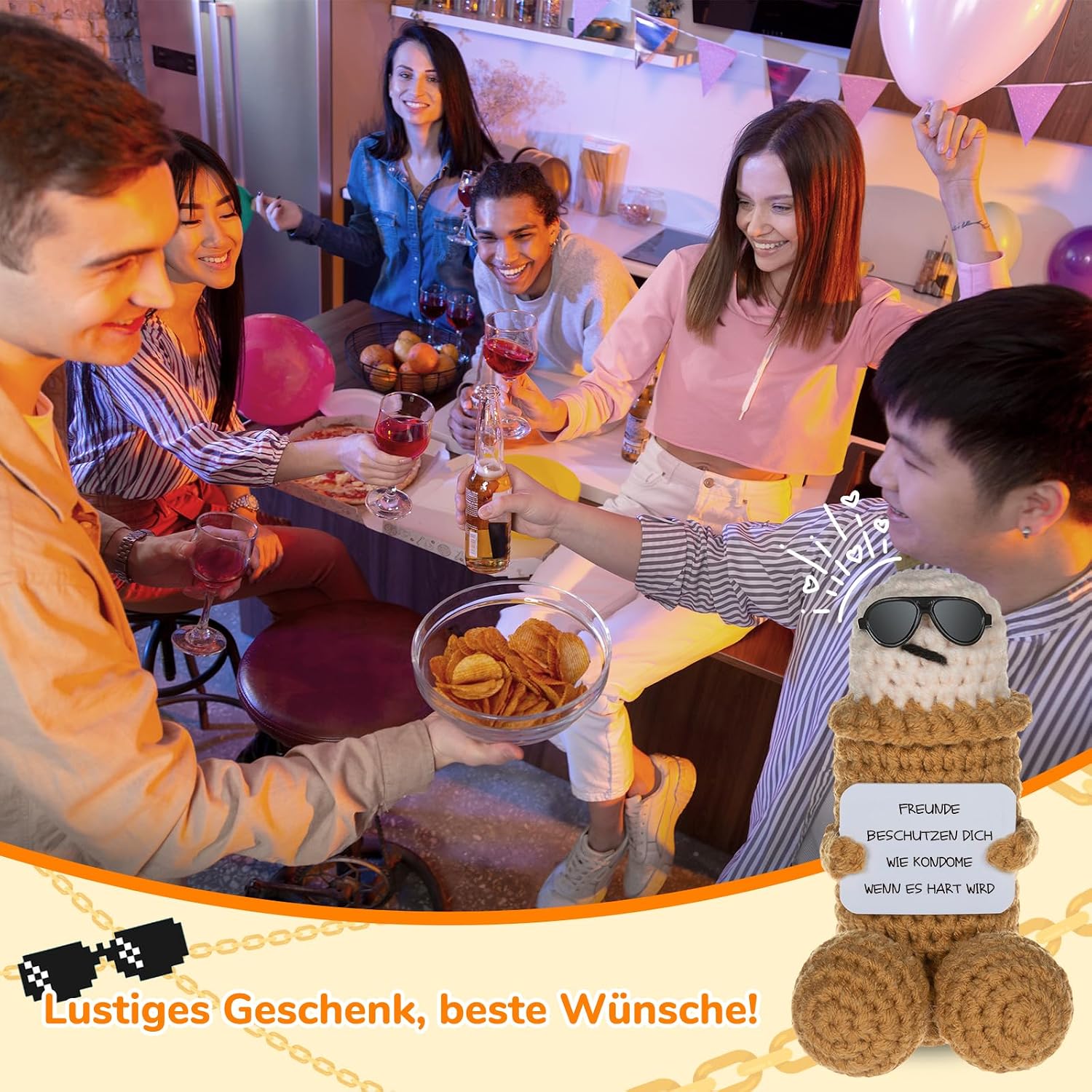 WenmthG Best Friends Funny Gifts, Anti-Stress Gifts, Funny Positive Gift, Positive Potato German - Replacement – Bild 5
