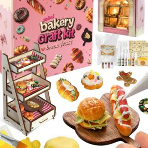 iLAND Craft with Children Modelling Clay Air Drying Craft Set Girls 7 Years Clay Bakery DIY Set Craft Gifts for 12 Year Old Girls Funny Birthday Gifts Toy Creative