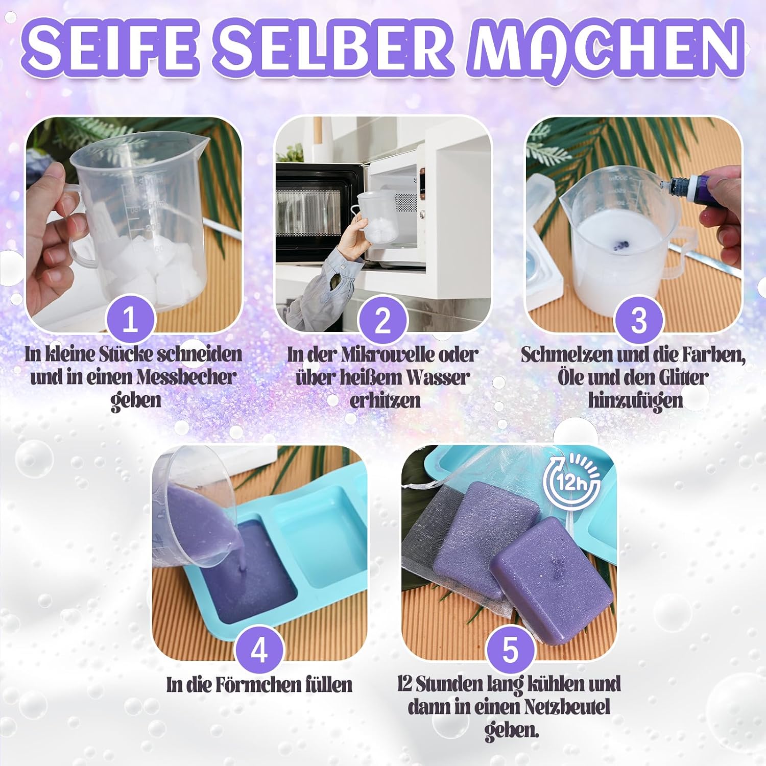 JUYRLE Make Your Own Soap, Craft Set, Adult Soap Making DIY Set – Bild 6