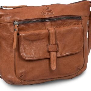 Fa.Volmer ® Shoulder Bag - Genuine Leather Crossbody Bag for Women - Distressed - Fashionable, Youthful & Versatile - Ravenna