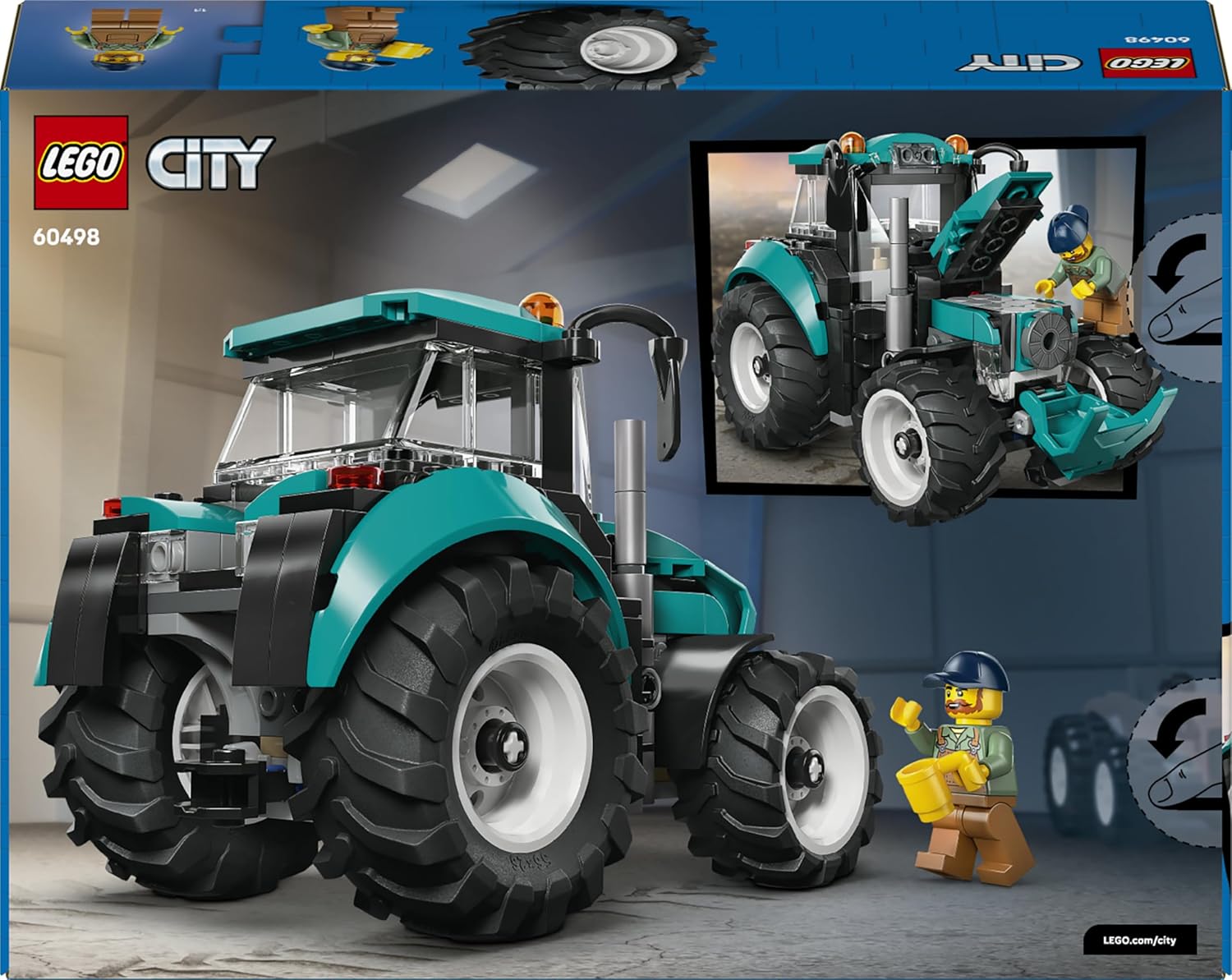 LEGO City Tractor, Toy Farm Vehicle, Model Building, with Farmer Mini Figure, Birthday Gift for Boys Aged 6 Years and Over and Technology Fans, 60498 – Bild 12