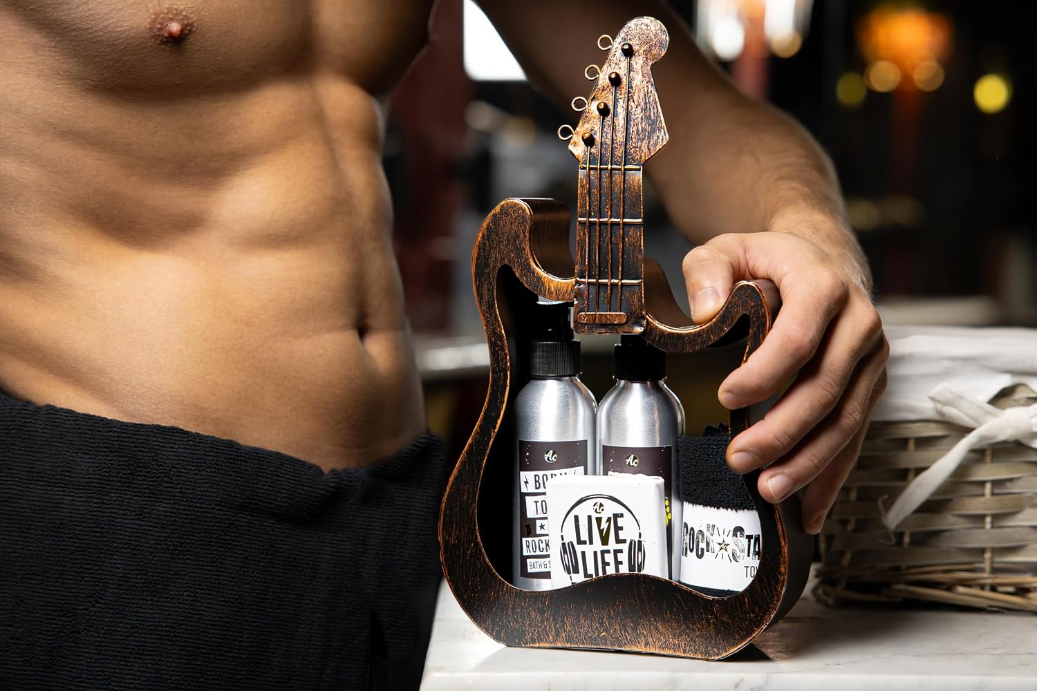 Accentra Rockstar Copper Guitar Gift Set Metal Sandalwood Fragrance – Bild 9