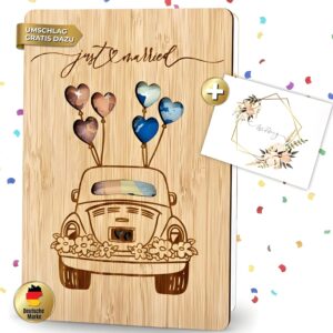 Wedding Card Money Gift Card Wedding Wedding Gift Bride and Groom Wood