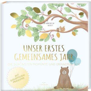 Babyalbum – UNSER ERSTES GEMEINSAMES JAHR (blau): Die schönsten Momente und Erinnerungen (Fotoalbum Baby Babybuch Geschenk Junge Mädchen) PAPERISH®