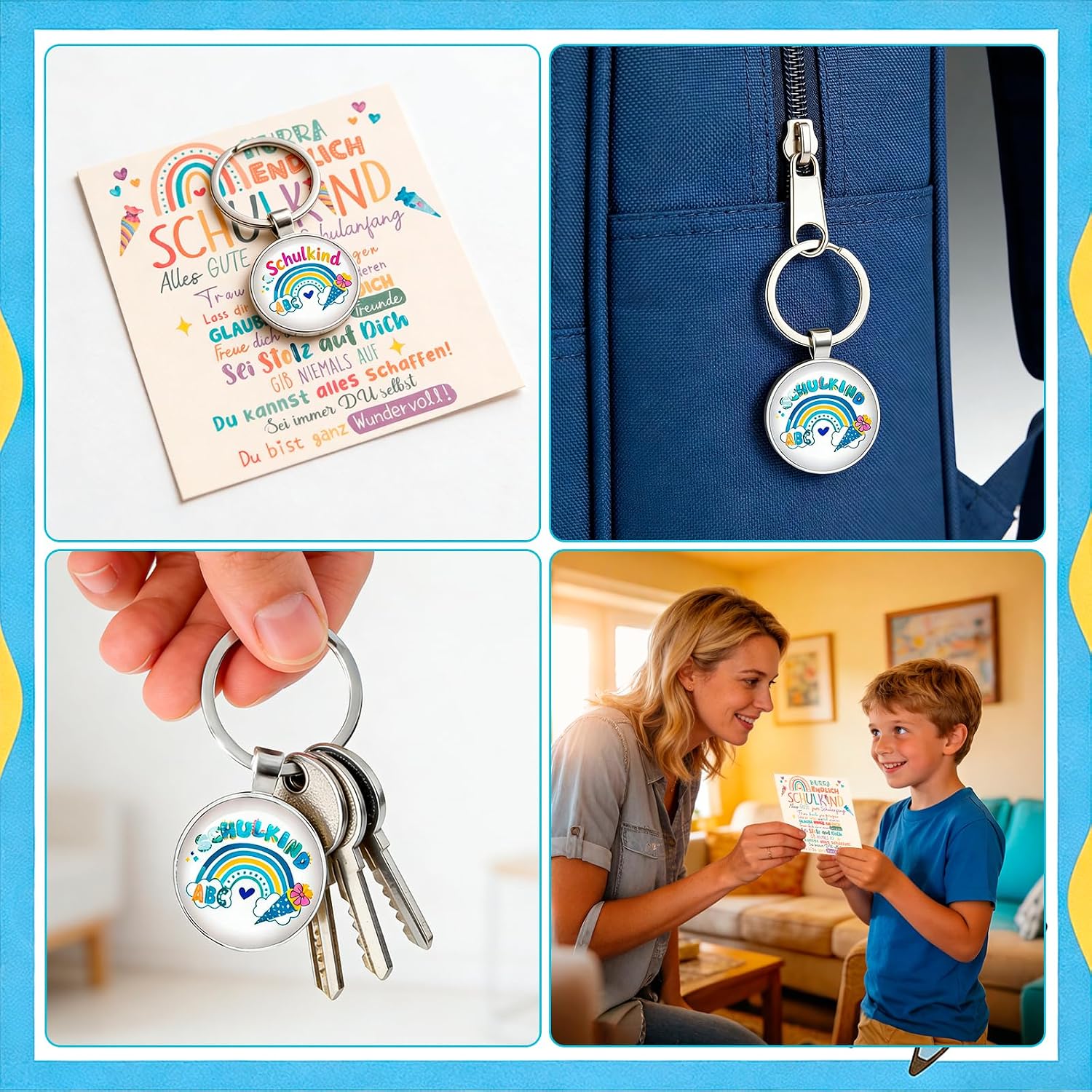 Schulkind Socks EU 25-35 & Keyring & Card & Gift Box – Bild 2