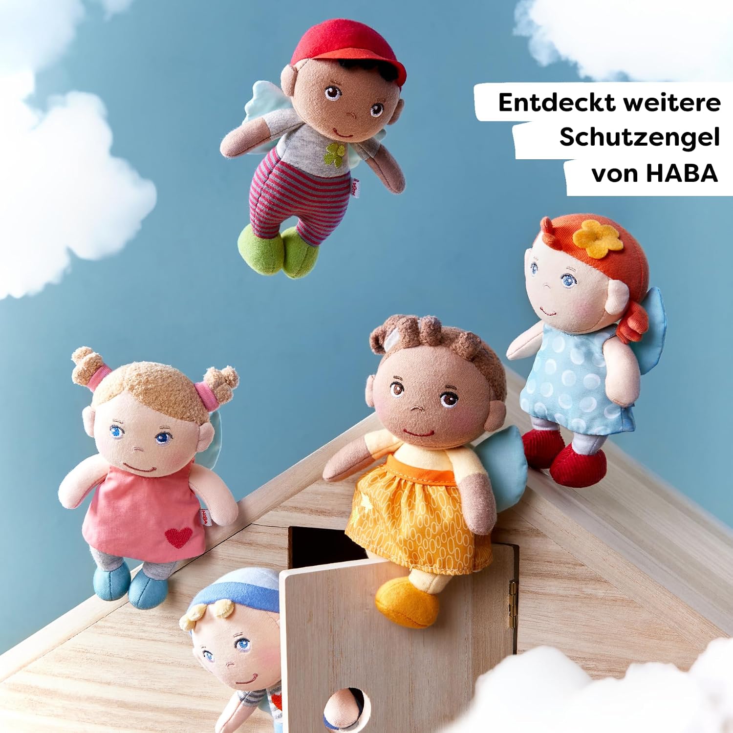 Haba Finja 304103 Guardian Angel Soft Fabric Doll with Wings Lucky Charm for Children Gift for Birth or Christening – Bild 8