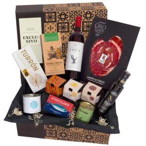 jamon.de Exclusive Gift Basket, Elegant Delicatessen in Gift Basket
