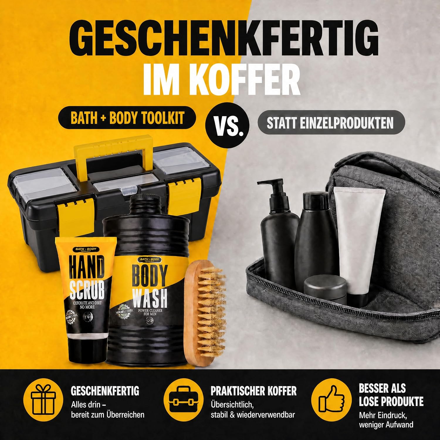 Accentra Gift Set for Men BATH + BODY TOOLKIT Sandalwood & Musk – Bild 7