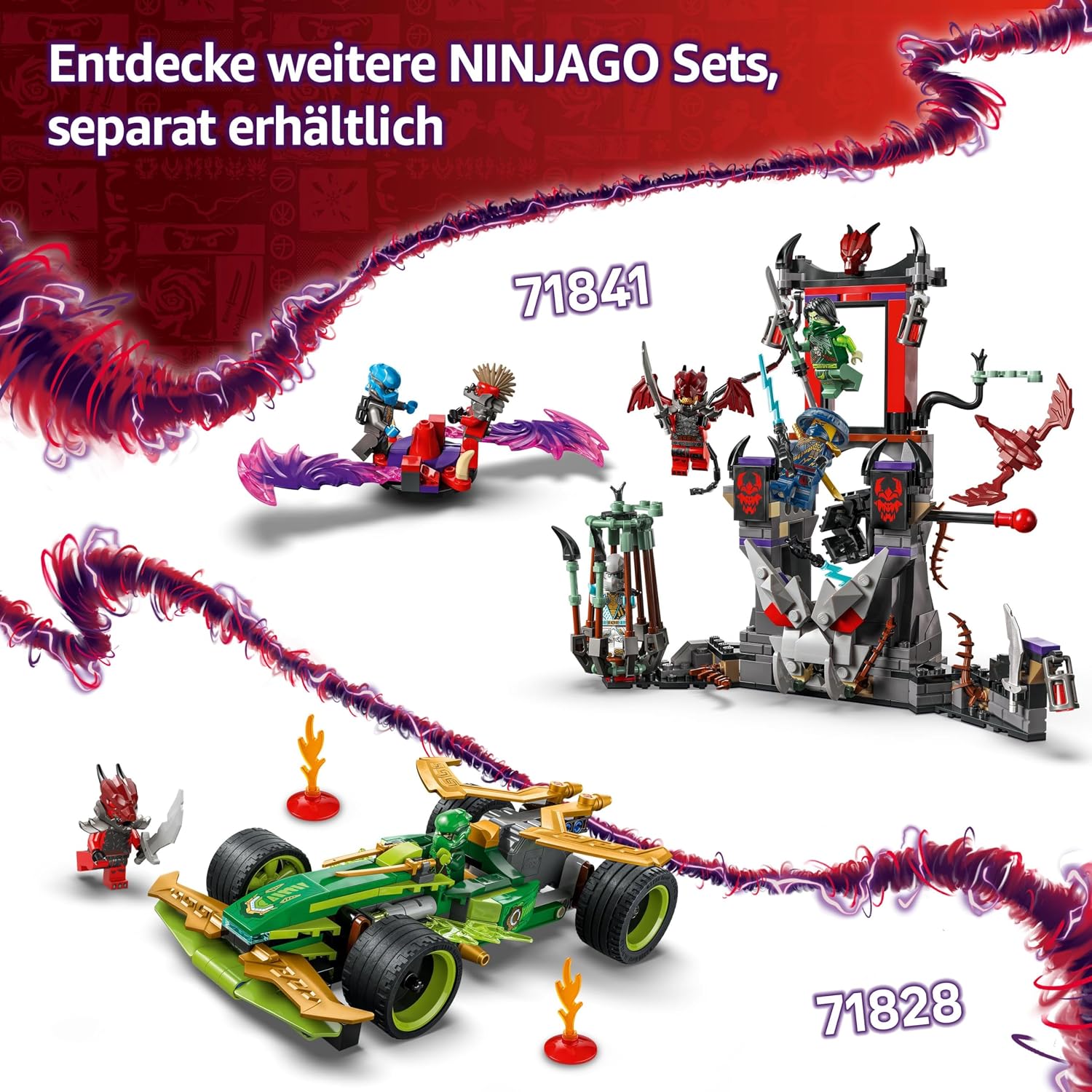 LEGO Ninjago Dragon Spinjitzu Battle Pack with 2 Mini Figures - Ninja Toy with Spinner for Boys and Girls from 6 Years - Gift Idea for Fans of the TV Series Rise of Dragons 71826 – Bild 7
