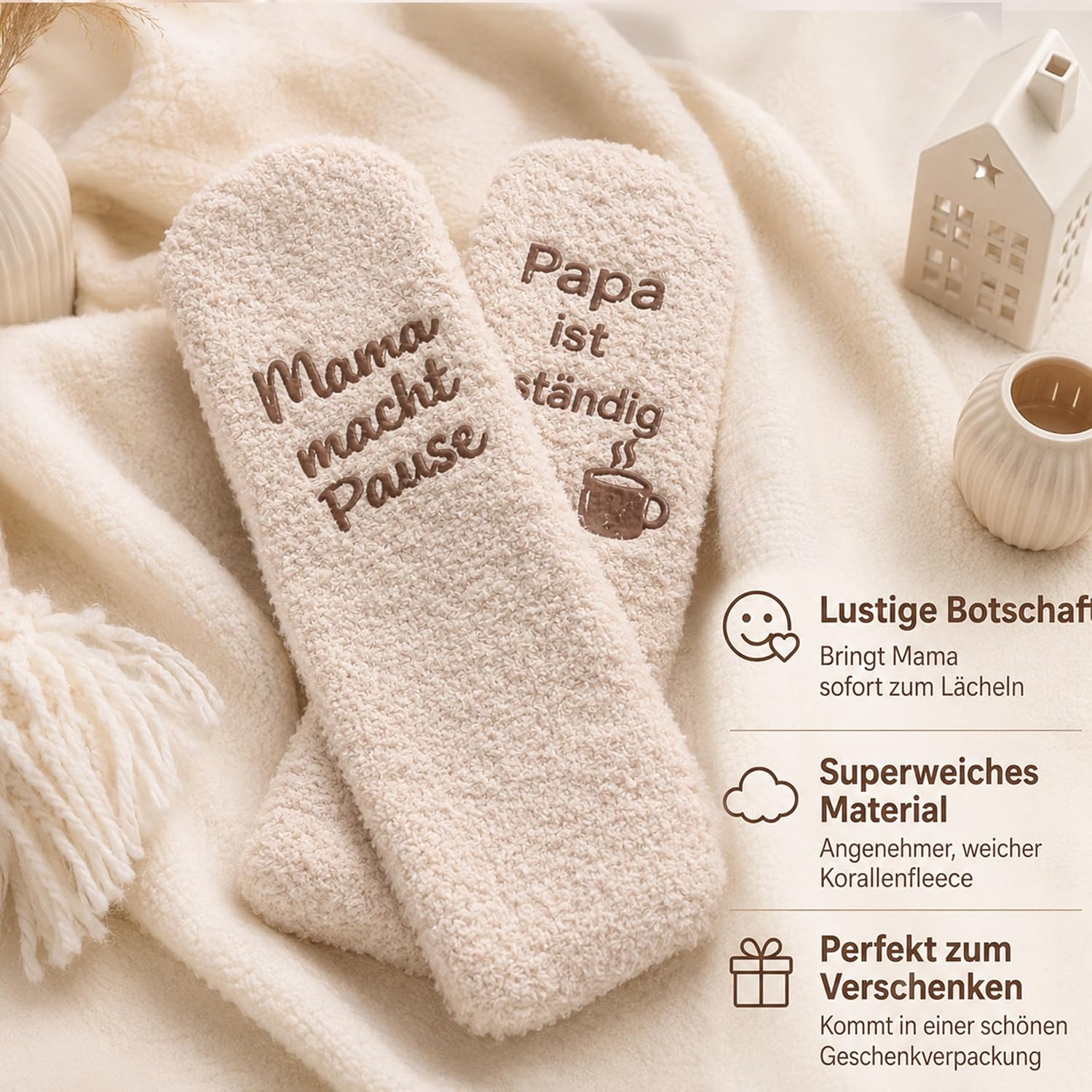 Socks Gift Mum - Funny Cuddly Socks Women's Gift, Socks Mum Makes a Break (Size 36-41) - Gift for Mothers, Wife & Women - Perfect for Christmas, Birthday & Mother's Day – Bild 4