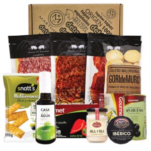 Gift box, Spanish gifts, tapas, gift for gourmets and Spain fans, Pata negra