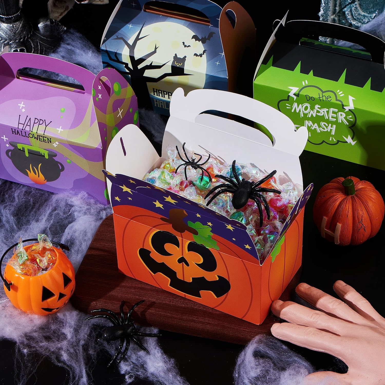 JOYIN Pack of 24 3D Halloween Gift Boxes, Gift Box Sweets, Cakes, Chocolate, Cookies, Biscuits Cardboard, Gift Packaging (Halloween Characters 1) – Bild 6