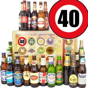 Gift for Men for the 40th - Beer Box - 24 Beers of the World - Beer Advent Calendar 2024 2025 Men