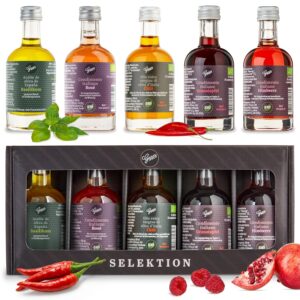 Gepp’s Feinkost Organic Vinegar and Oil Tasting & Gift Set I 5 x 50 ml