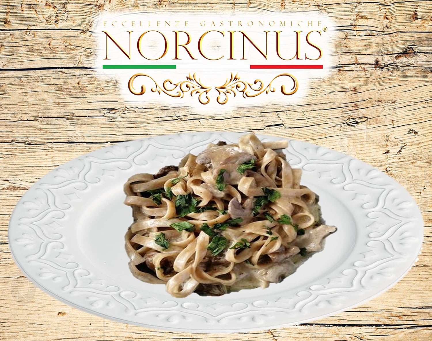Norcinus Gourmet Gift Set: Extra Virgin Olive Oil with White Truffle (250ml) + Pasta Made from 100% Italian Wheat with Black Truffle (500g) - Delicatessen from Umbria – Bild 4