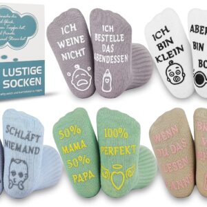 Jeasona 5 Pairs Cotton Baby Socks 0-12 Months Girls Boys