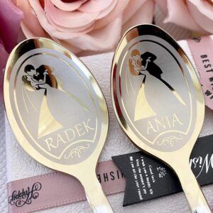 Anniversary or Wedding Gift - Wedding Set: 2 Engraved Spoons in Gift Box