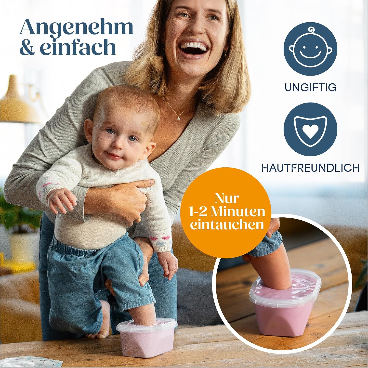 Niimo® 3D Plaster Cast Baby Hand and Foot - Non-Toxic Baby Shower Gift – Bild 3