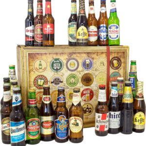 Beer of the World Gift Box + 24 Bottles of Beer / Birthday Gift for Him