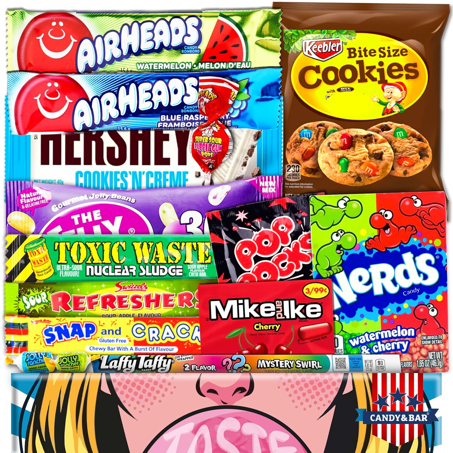Prime USA Box - USA Candy Mix Gift Box | Selection of Famous US Brands | Candy Box for Children & Adults | Perfect for World Cup, Film & Party Nights | Candy & Bar
