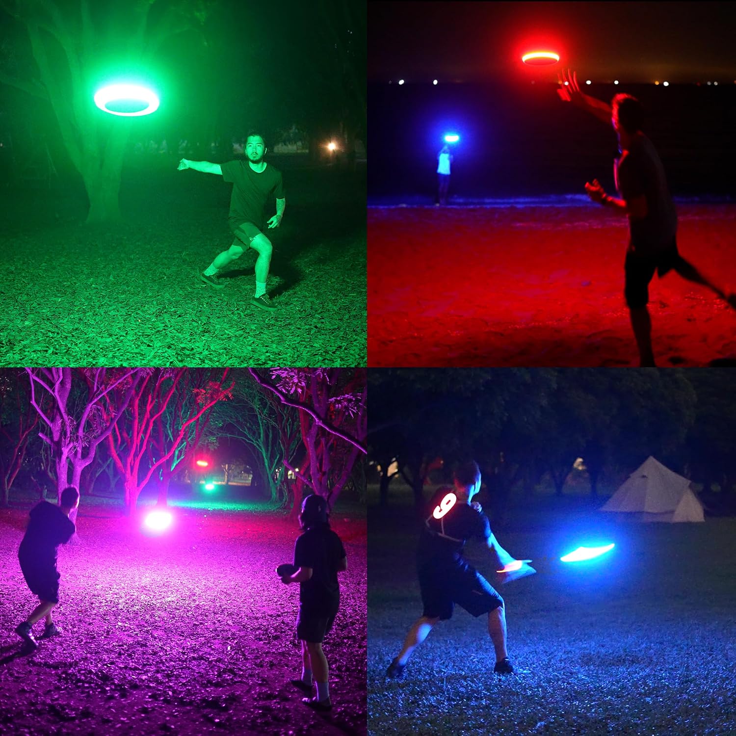 TOSY Flying Disc - 108 RGB LEDs or 36 Single Color LEDs, Super Bright Smart Modes Auto Light Up Rechargeable Waterproof Outdoor Toy for Kids & Adults 175g – Bild 7
