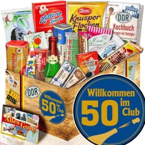 Wilkommen im Club 50 Birthday 50 Partner Gift Set DDR Sweet