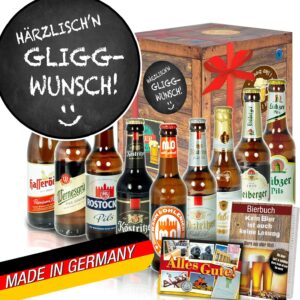 Härrzlisch’n Gliggwunsch 9x East German Beer Gift Set with Beer Book