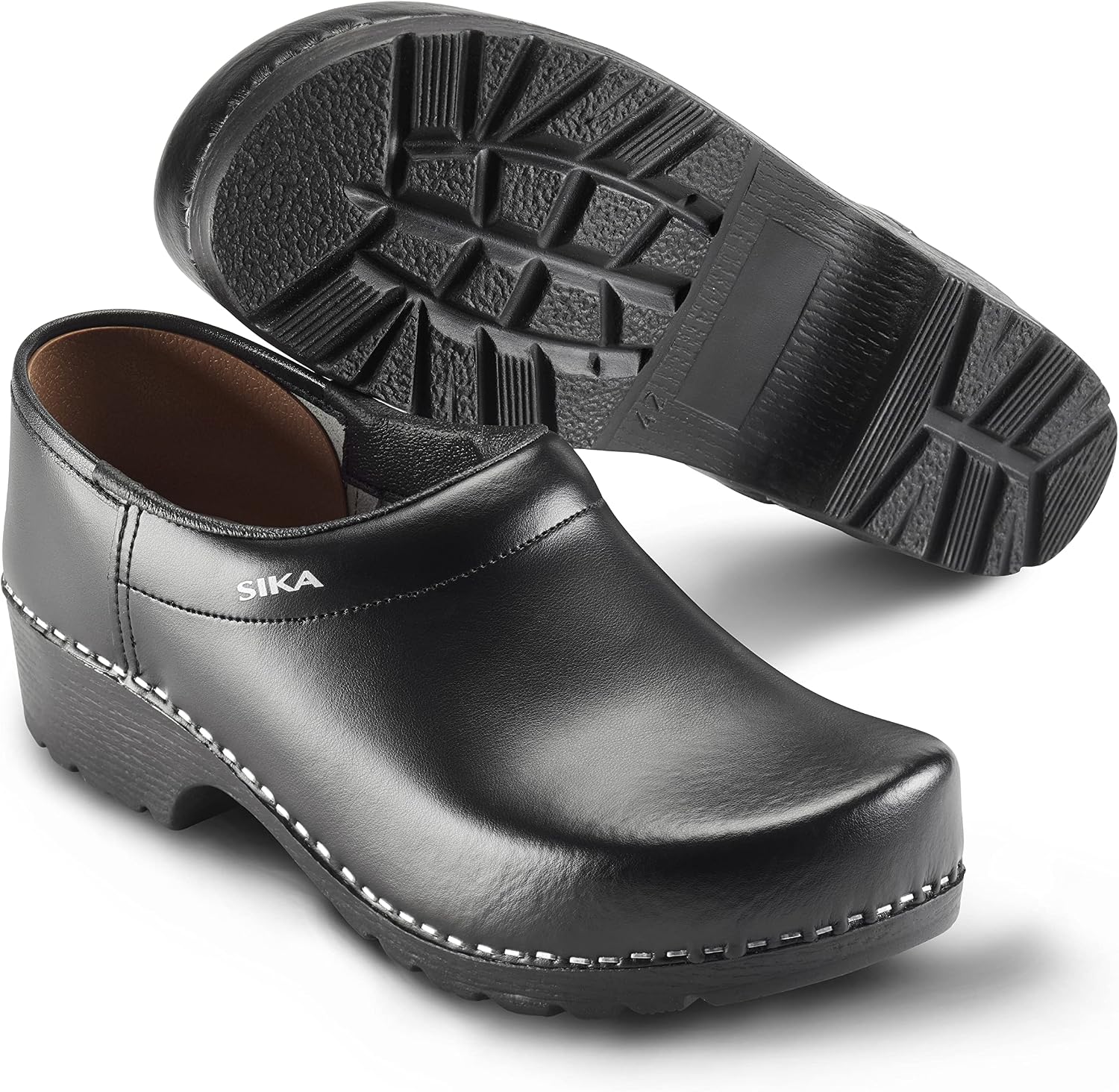 SIKA Traditional Unisex Casual Clogs, Wide Cut Closed Clogs Without Toe Cap, Non-Slip, Shock-Absorbing PU Outsole, Water-Repellent Permair Leather Shoes, Comfortable for Everyday Use – Bild 4