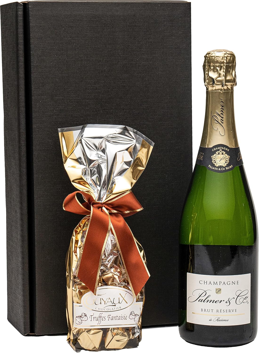 Gift Set Champagne with Finest Chocolate Truffles from France | Gift Basket with Champagne for Men and Women for Birthday, Christmas and Anniversary