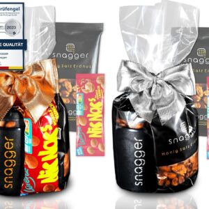 snagger (Gift Set) – The Snack Dispenser / Clean Hands When Snacking/Suitable for Peanuts, NicNacs, UVM/Gamer Gift, Gifts for Men Women / Includes Snaggz+ and NicNacs