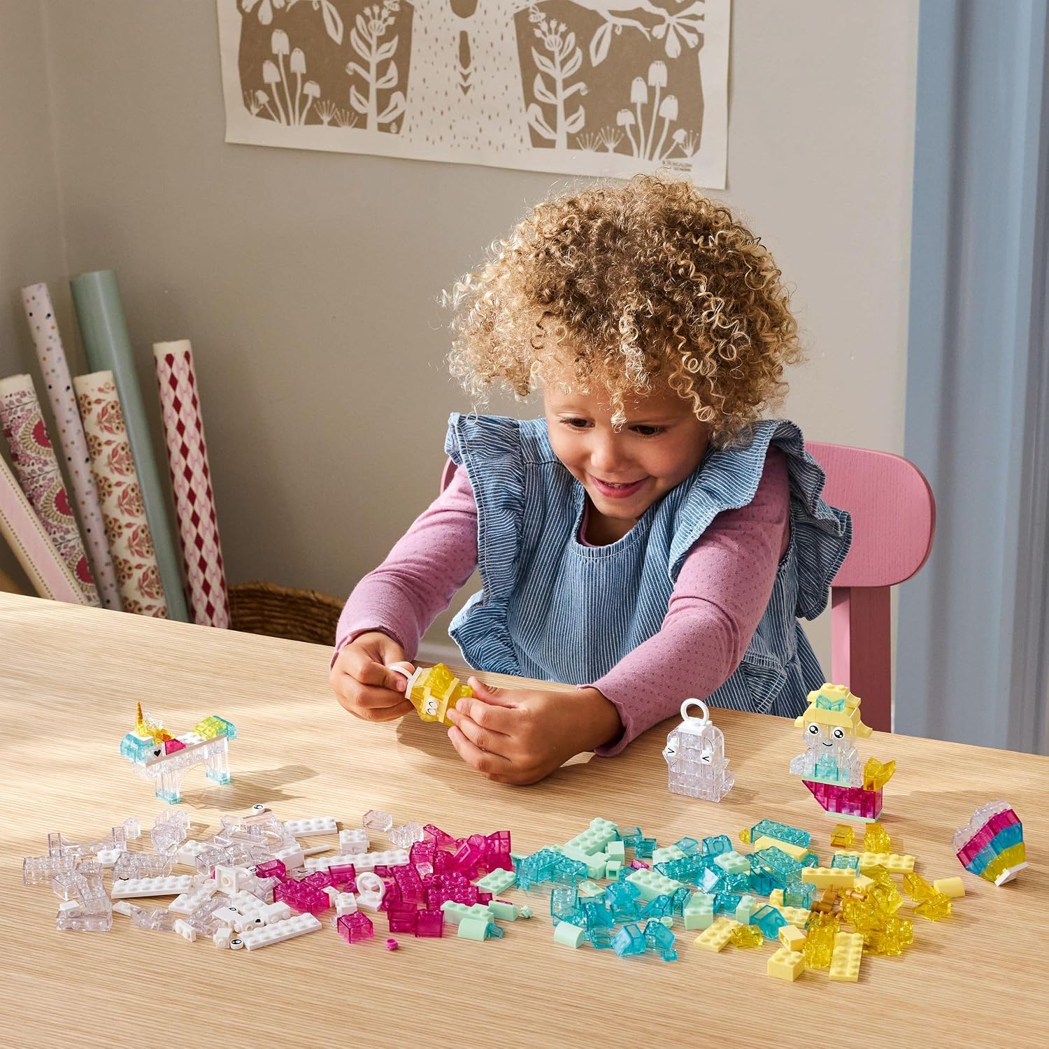 LEGO Classic Magic Box with Transparent Stones - Colourful Building Blocks and Hanging Stones - Unicorn, Dragon, Penguin and Other Figures - Craft Set for Girls and Boys from 5 Years 11040 – Bild 8