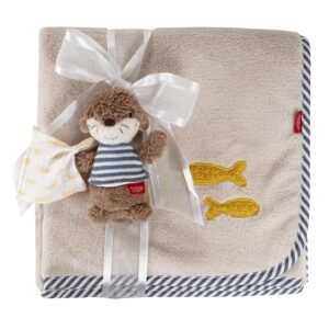 Fehn Otter Cuddly Blanket – Cuddly Blanket – for Cuddling, as a Crawling Mat, Cuddly Blanket or Blanket for Home and Travel