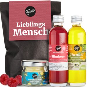 Gepp’s Feinkost Wundertüte ‘Lieblingsmensch’ (Favourite Person), Delicatessen Gift for Your Best Friend, Partner, Other Favourite People, Delicacy Gift Set, Spice Salt, Vinegar and Organic Olive Oil