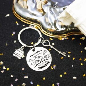 Housewarming Gift Keyring New Home New Adventure Housewarming Gift New Homeowner Home Keychain