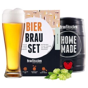 Father’s Day Gift Beer Brewing Kit for Home Brewing | Wheat Beer in 5L Barrel | Brewed In 7 Days | Great Gift from Munich, Bavaria