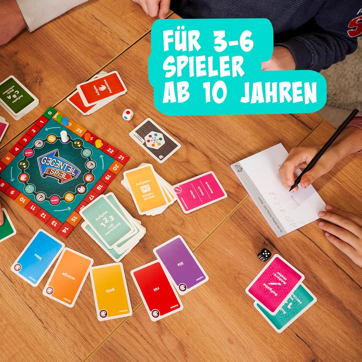 noris Opposite Board Game - Funny Communication and Reaction Game for Families and Friends, Fast Party Game with Crazy Answers, Can be Combined with Opposite Card Game, from 10 Years – Bild 4
