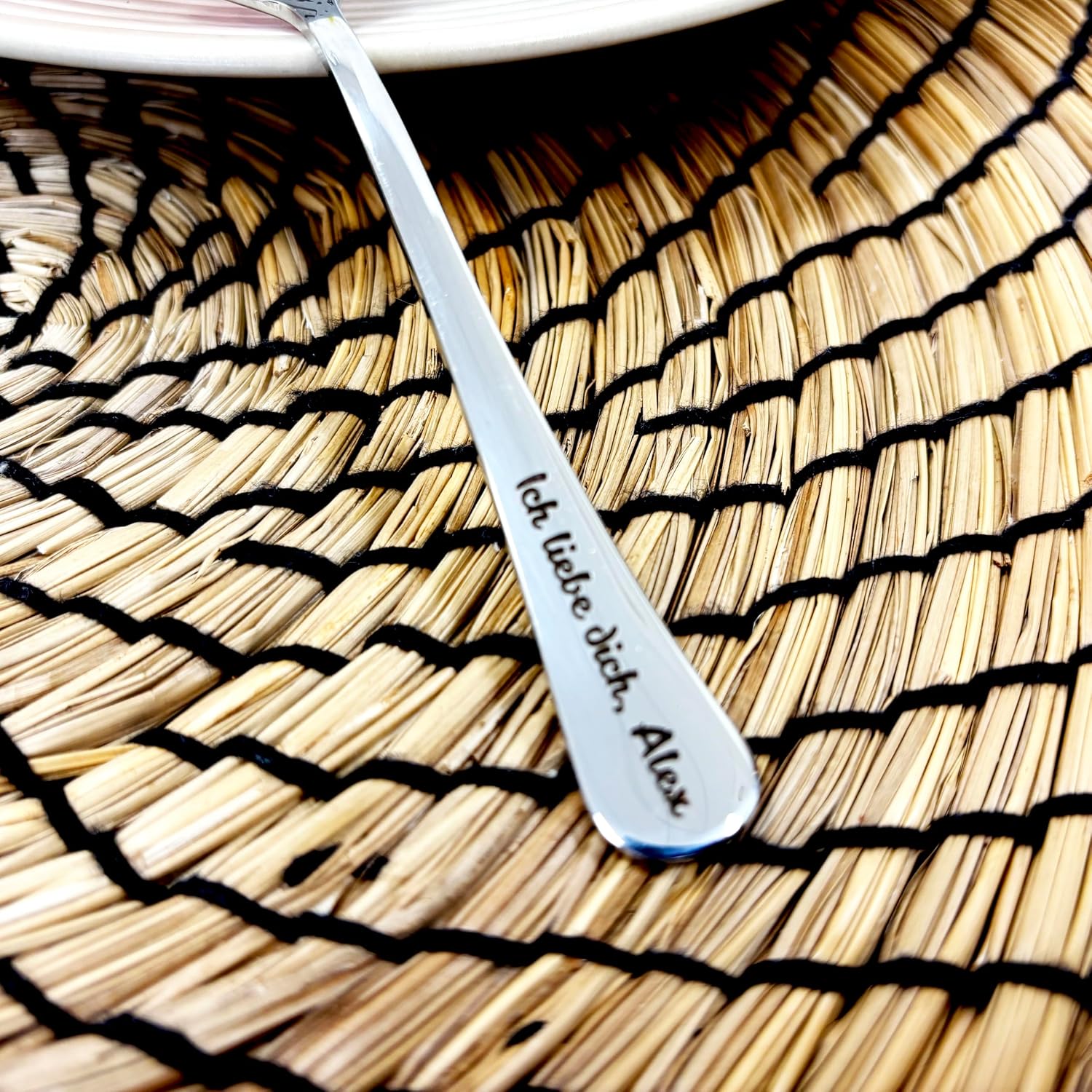 Personalised Engraved Spoon with Nutella Mini 15g Stainless Steel Silver 15cm Gift for Nutella Lovers – Bild 8