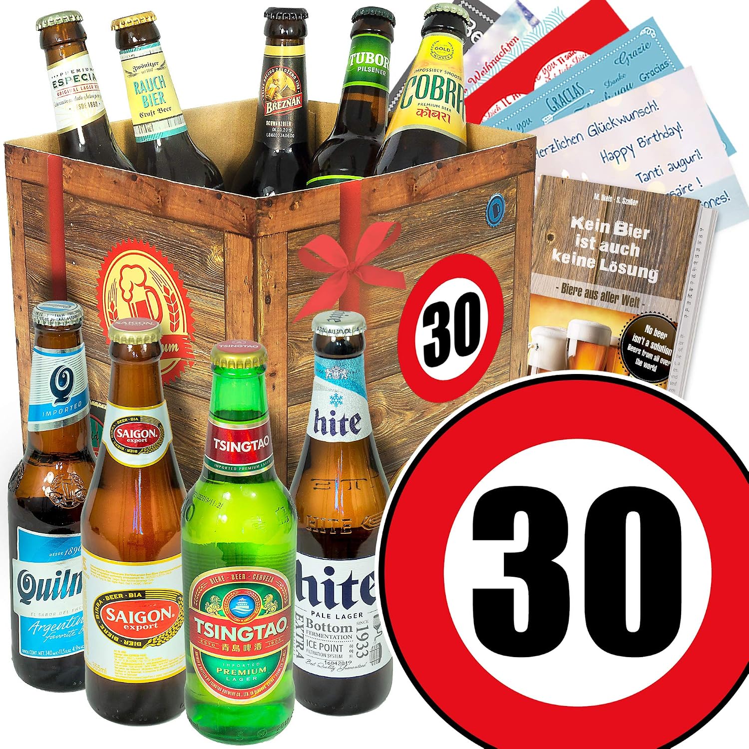 30th Birthday - Beer Set with 9 Beers in the World - Beer Gifts for Men