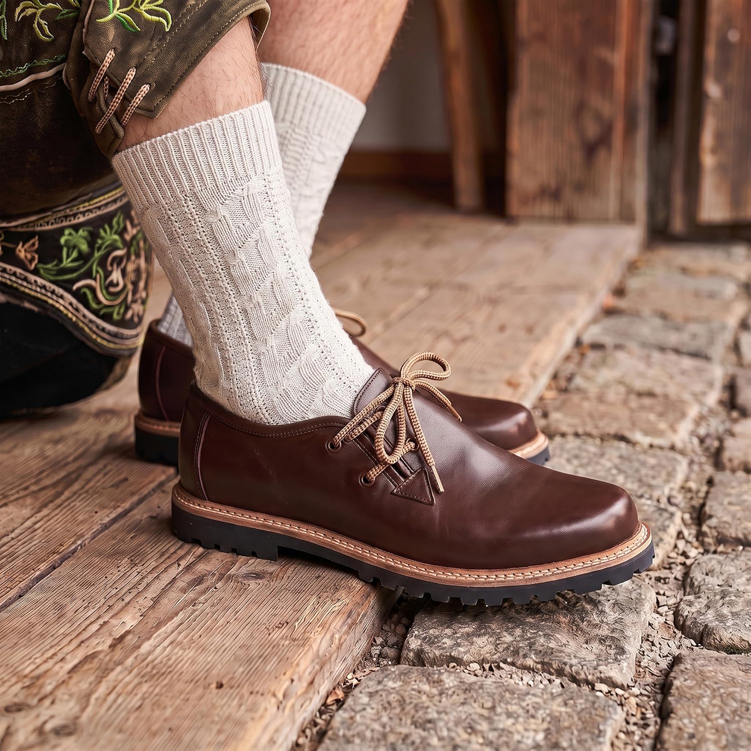 German Wear Haferlschuhe Traditional Shoes Made of Smooth Leather Original Handmade – Bild 2