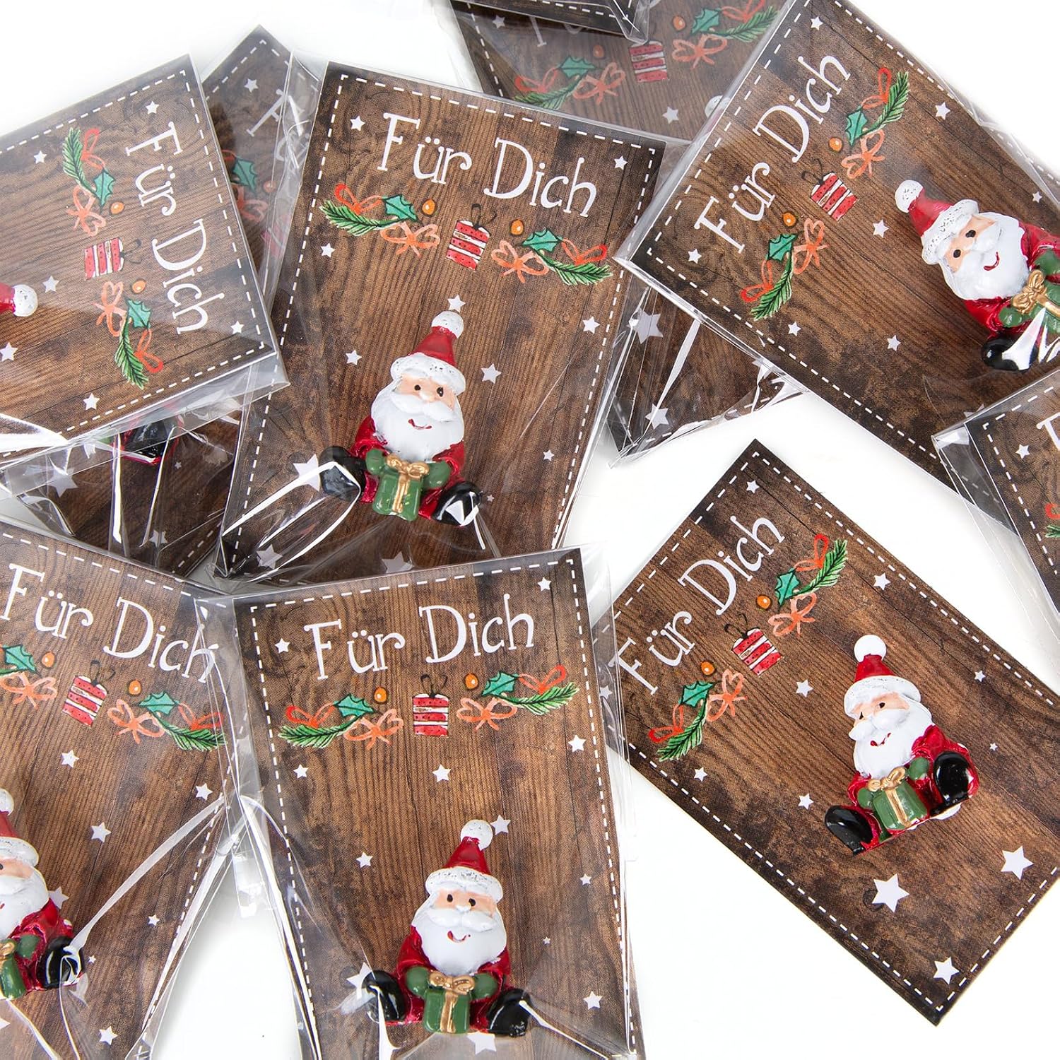 Logbuch-Verlag 10 Christmas Gift Small Mini Giveaway Employees Children Colleagues Friends Santa