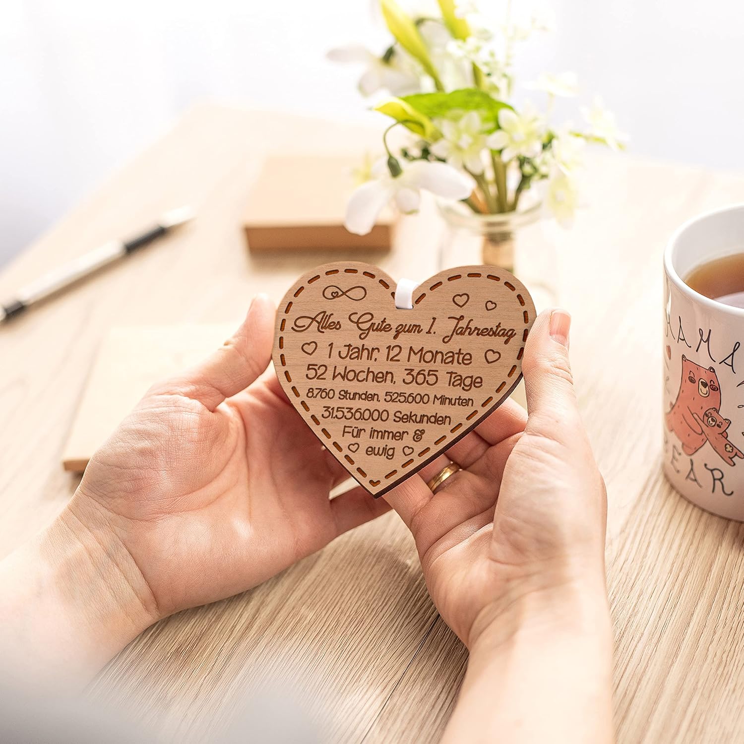 1st Wedding Anniversary Gift for Couples, Anniversary Gift for Him and Her – Bild 3
