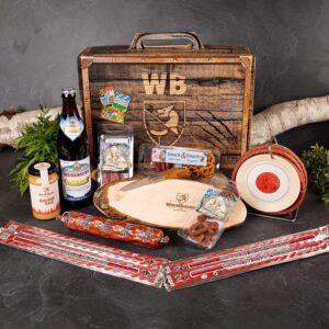 Wurstbaron Evening Set Ideal Package for the Evening Sausage Package of Salami Snacks, Bavarian Beer, Cable Reel and Pocket Knife