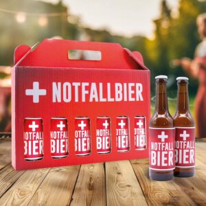 Men’s Handbag Emergency Beer with 6 x Beer 0.33 L 4.8% Vol. Includes Reusable Deposit