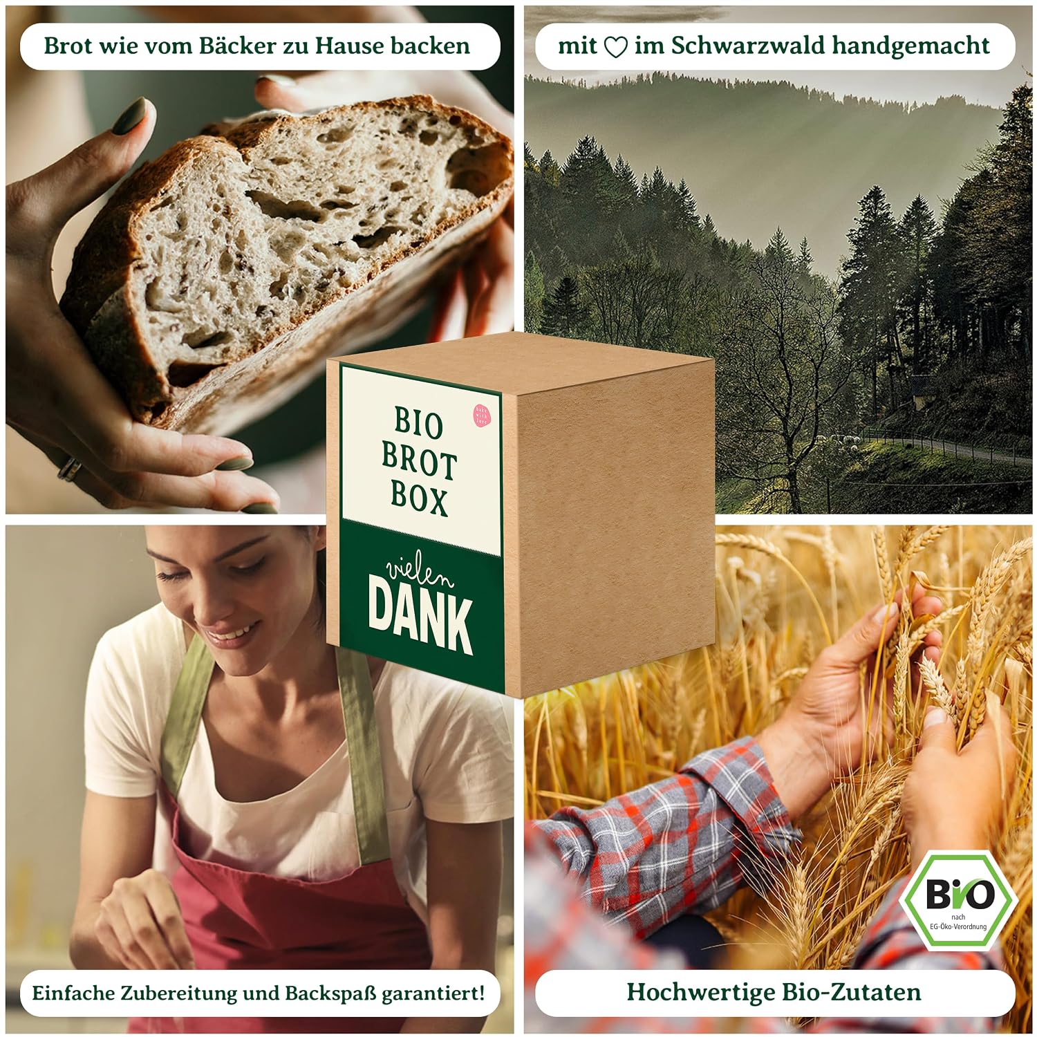 Organic Bread Baking Mixes Gift Basket "Thank You" - Ideal as a Thank You or Thank You Gift for Friends & Family - 8 Varieties of Baking Yourself for Bread Makers & Oven - Bake with Love – Bild 5
