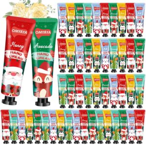 Hand Cream Mini Set, 50 Pack Hand Cream Christmas for Very Dry Hands, Christmas Gifts Small Items for Women, Small Care Cream Hands Foot Moisturising Cream Gift Set for Women Ladies