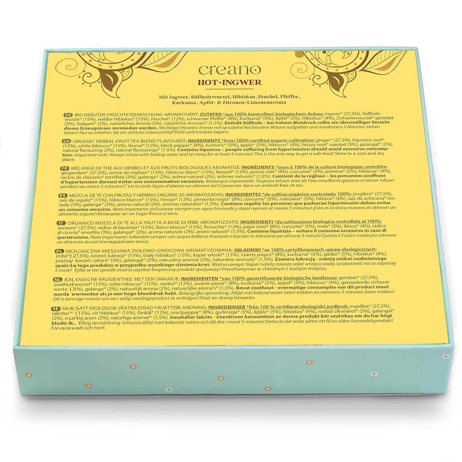 Creano Organic Herbal Tea Gift Set "Tea Lovers" – 9 Pyramid Tea Bags in 9 Cute Figures to Give as a Gift – 22.5 g – Bild 7