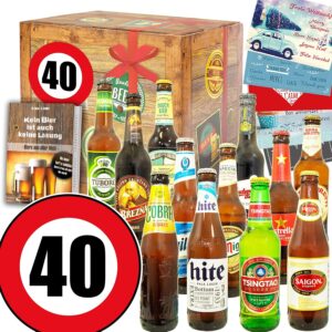 Bier Welt Set of 12 Funny Gifts for 40th Birthday for Men
