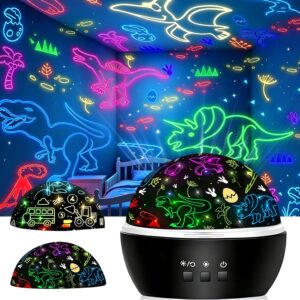 Dinosaur Toy Night Light Projector Children, 2 in 1 Dinosaur Lamp Night Light Children’s Room Dino Toy from 4 5 6 7 8 Years Gifts Gift Ideas Boys & Girls for Birthday Christmas